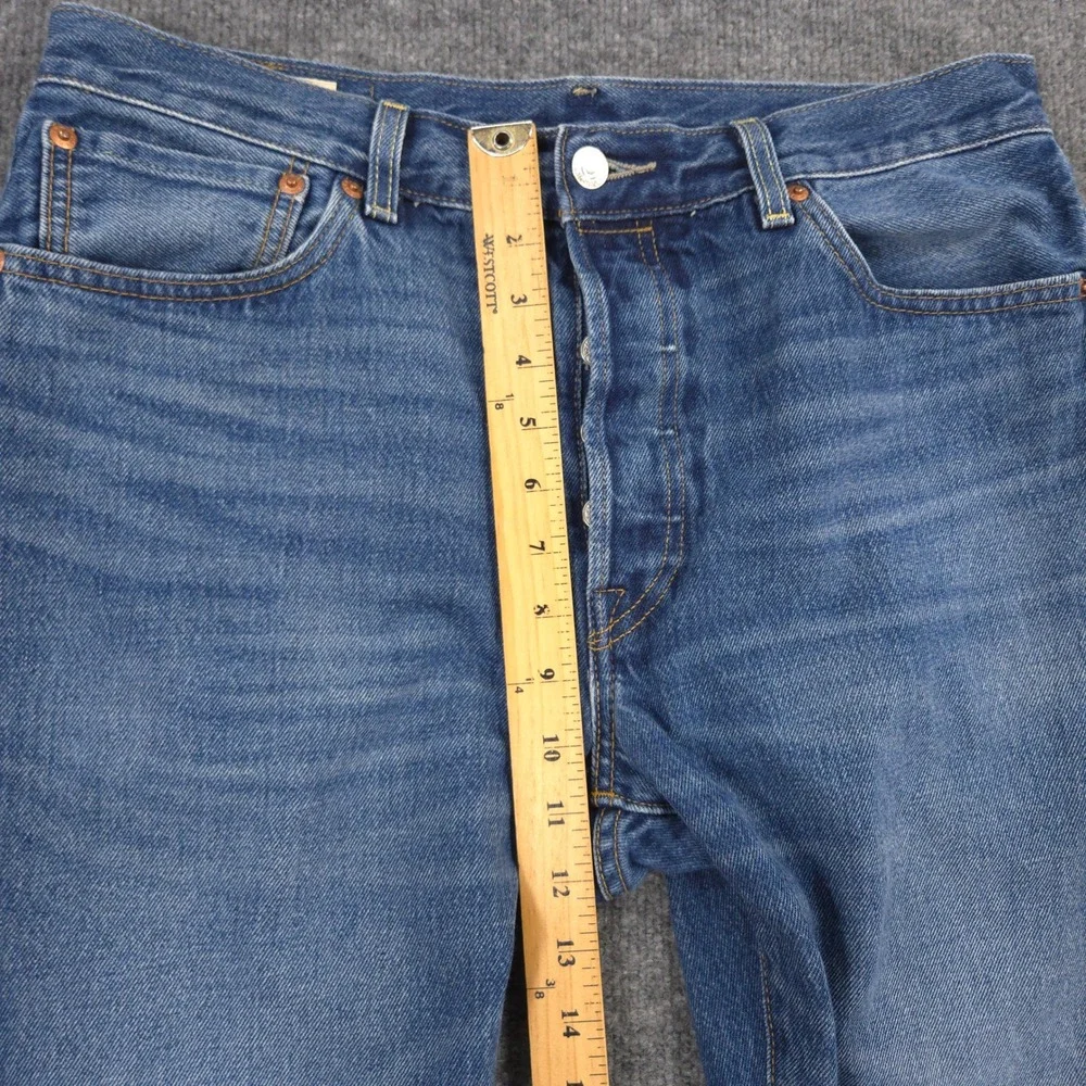 Levis Jeans Mens 33X32 Blue Premium 501 '54 Straight Big E Medium Wash Denim